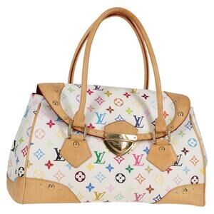 LOUIS VUITTON Monogram Multicolor Beverly GM Hand Bag White M40201